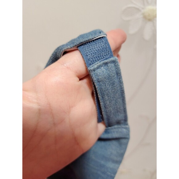 Wonder Nation Girls Blue Jean Denim Hat One Size Baseball Cap Daisy Floral Boho - Picture 10 of 10